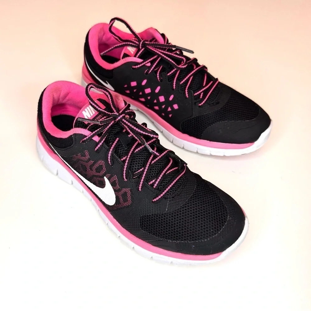 Nike Flex 2015 Run Kids Youth Girls Womens Running Shoes 724992-001 Size- 6.5Y